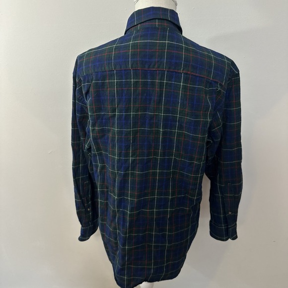 Pendleton Plaid 100% Wool Green Blue Tartan Hunting Board Shirt Mens Med 29685 - Picture 6 of 9